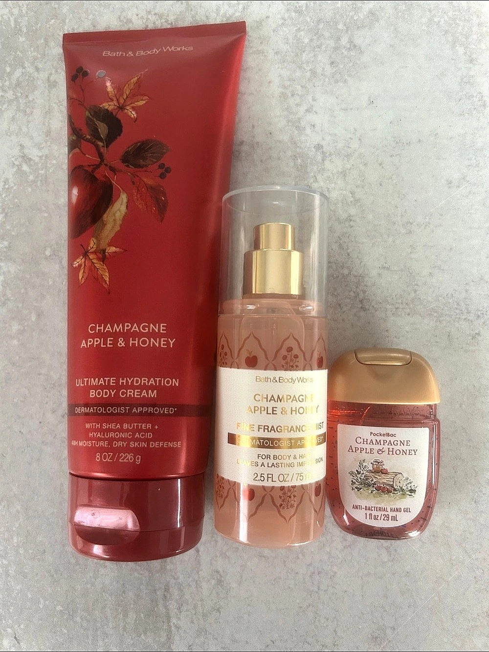 Bath & Body Works Champagne Apple & Honey Body Care Set